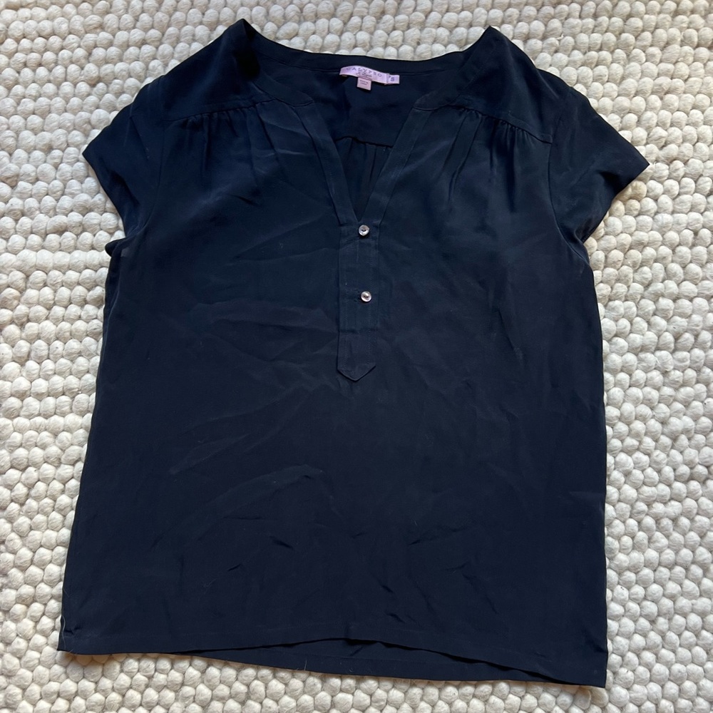 calypso dark blue blouse